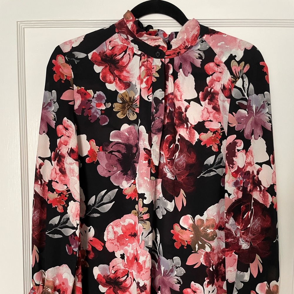 Elian Rose Floral chiffon Blouse
